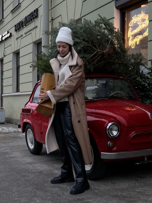 Дубленка длинная