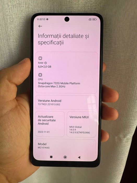 Xiaomi Redmi Note 10 Pro 128 GB 8 GB RAM Negru Bateria tine bine