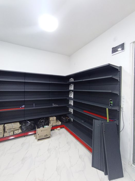 Стилаж полки,касса , холодильник ветрина