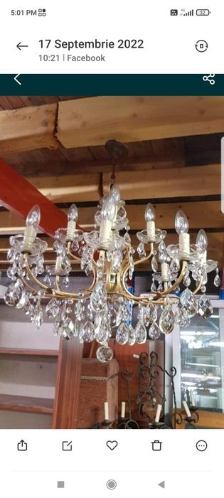 Candelabru cristale cu 12 brate