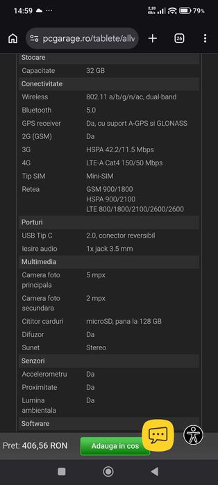 Tabletă Allview LTE 10.1", ca nouă, 3GB RAM + accesorii