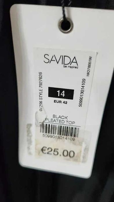 Rochie plisata Savida marimea 42 dar eu zic ca merge mai mic,noua