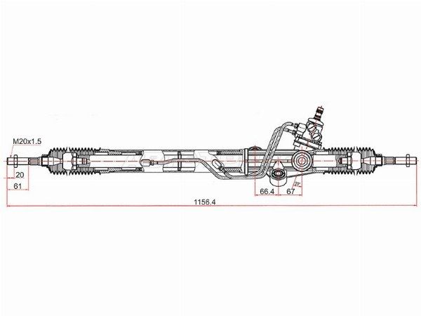 Рейка рулевая Toyota Land
