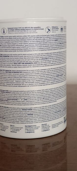 Бяла акрилова цветна базова боя Vitex, 980 ml,