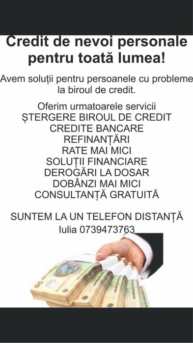 Credit de nevoi personale stergeri din biroul de credite broker