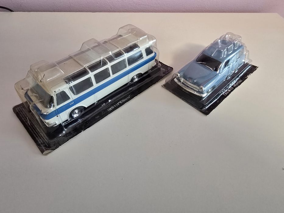 Macheta volga si autocar rusia 1/43
