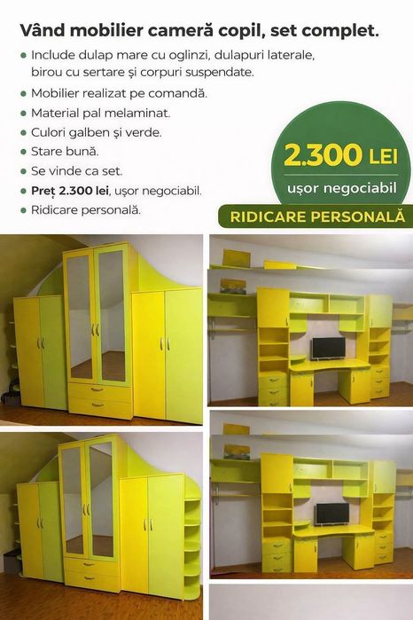 Mobila tineret  in stare foarte buna