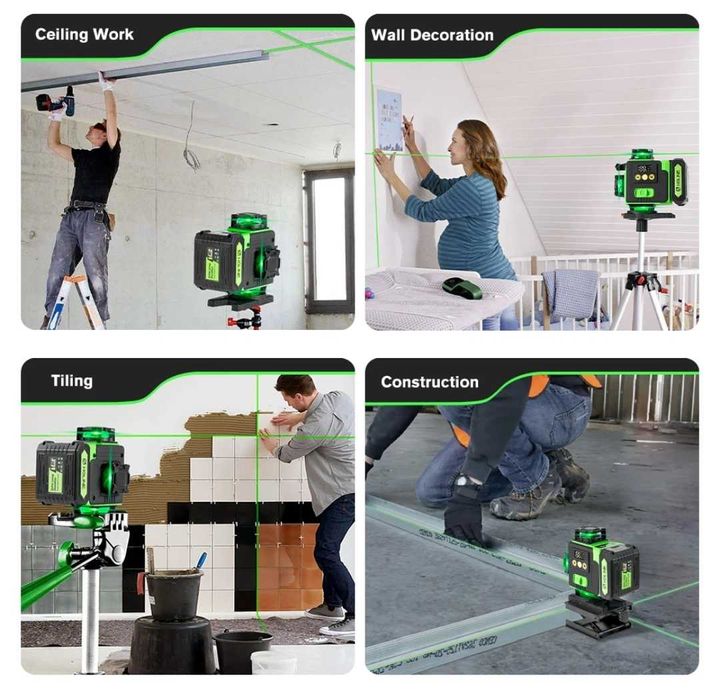 Nivela laser 4D,16linii,baterii,telecomanda,minitrepied,AUTONIVELARE