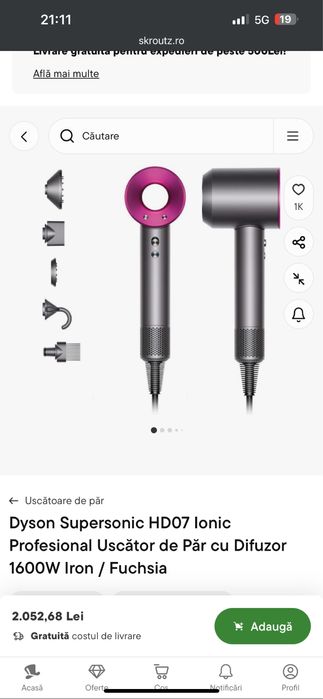 Feon uscator de par DYSON Supersonic nou