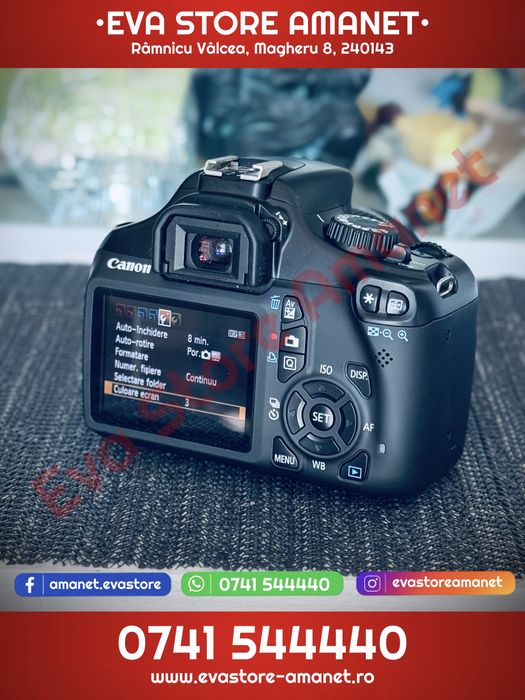 KIT Aparat foto DSLR Canon EOS 1100D 12.2MP cu Obiectiv EF-S 18-55mm IS II + Geanta + Curea + Alimentator original