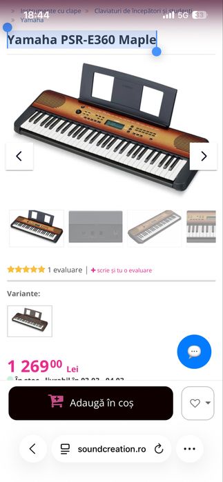 Orga electrica/Pian electric - Yamaha PSR-E360MA