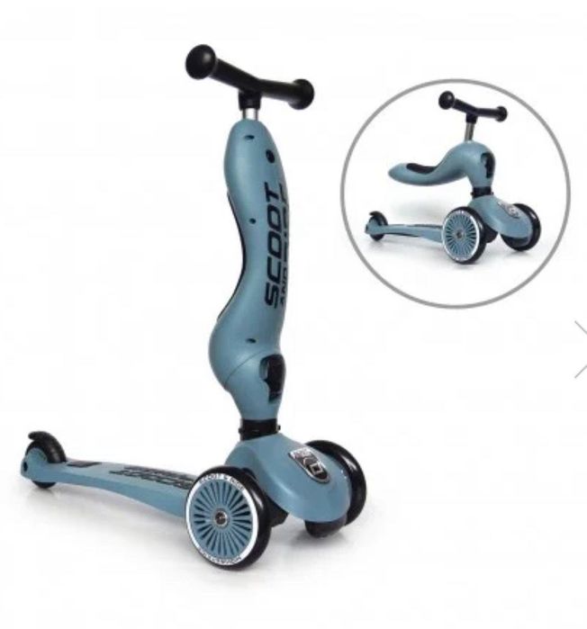 Trotinetă 2 în 1 Scoot & Ride Highwaykick 1 – Negru/Albastru