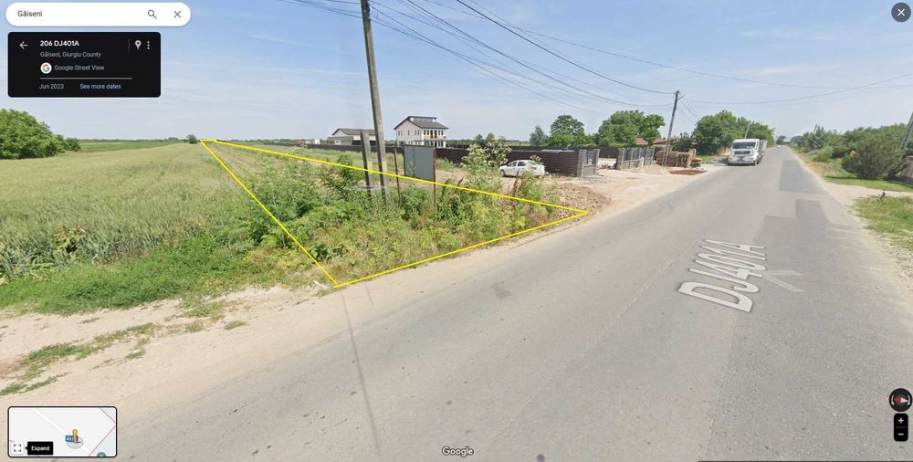 Teren 5000m2 Investitie/Casa. 36km de Bucuresti (A1). Gaiseni (Giurgiu)