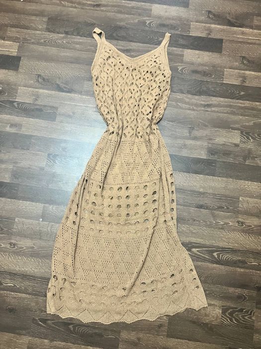 Новое вязанное платье на лето и весну