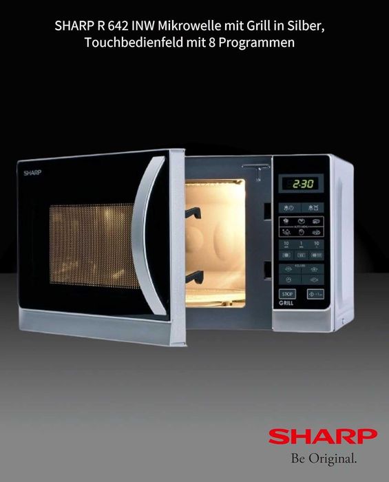 Микровълнова фурна с грил Sharp 20L R642INW 800W