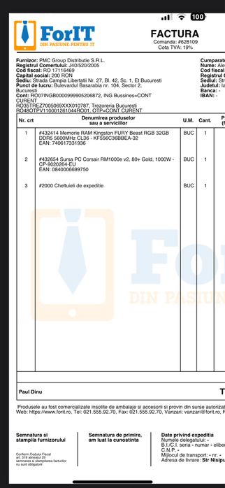 Sursa PC Corsair RM1000e v2, 80+ Gold, 1000W