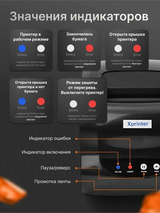 Bar kod printer Xprinter 365B etiketka Бар код принтер этикетка