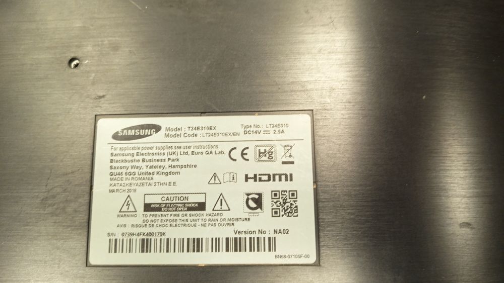 Телевизор Samsung 24 инча - здрава матрица. За ремонт или за части.