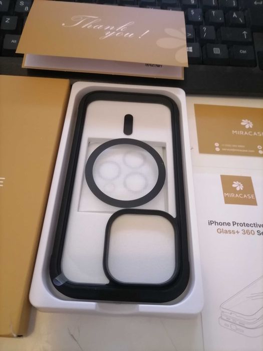Miracase 360* husa protectie cu geam pt. iPhone 15 Pro 6.1 inch