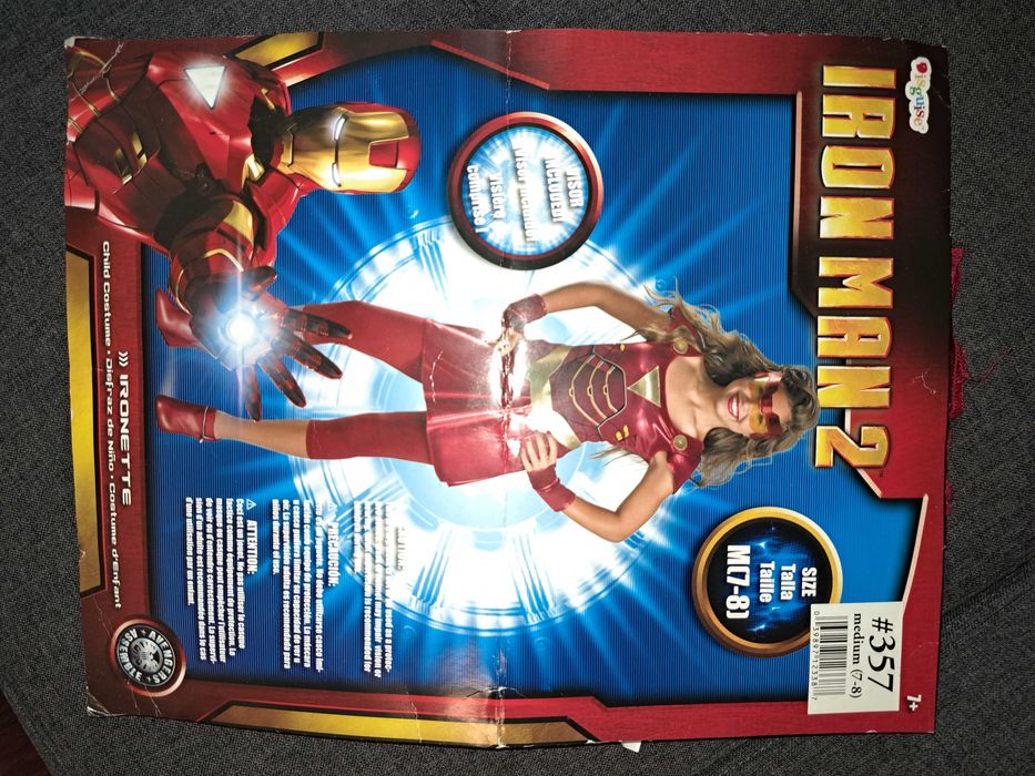 Costum Haloween fete  iron girl super eroi