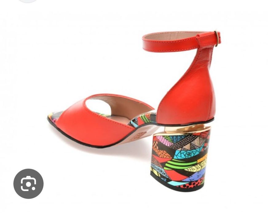 sandale rosii elegante Flavia Passini, din piele, marimea 37