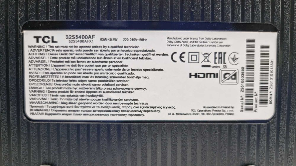 Televizor TCL 81cm Smart [Amanet Club Caro]