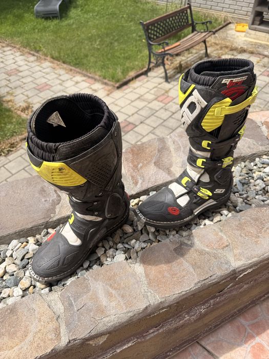 Cizme sidi crossfire 3 white-black-yellow fluo