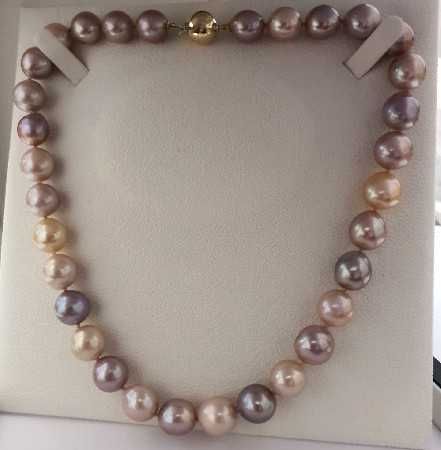 colier luxos perle naturale edison 13.8mm si aur 14k
