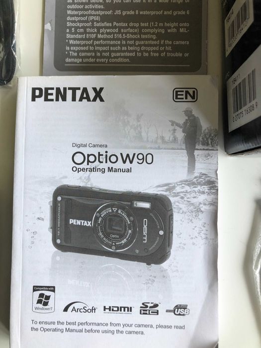Pentax Optio W90 -Водоустойчив,Противоударен -фотоапарат(камера)