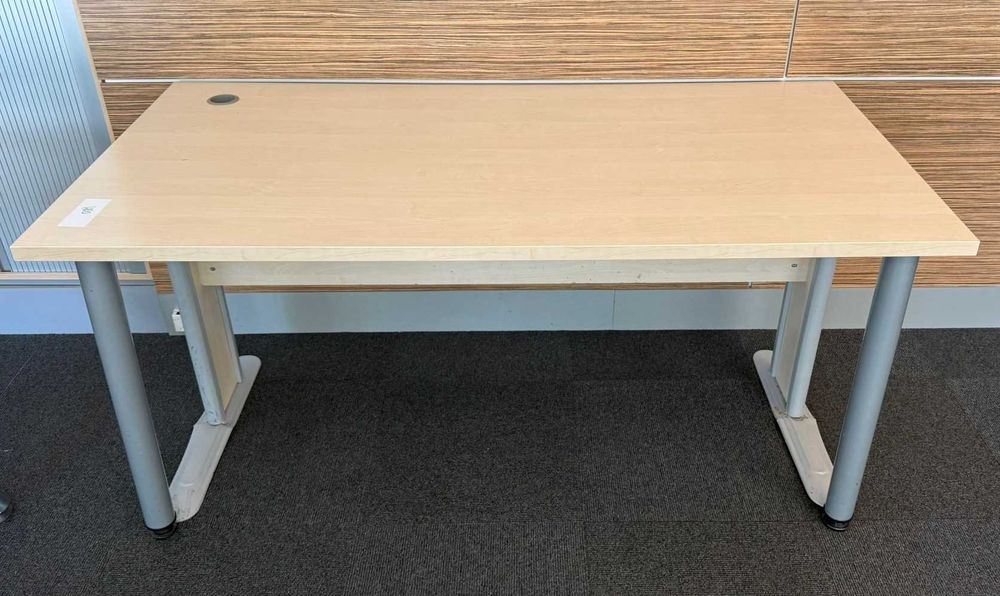 10 buc Birou Solid cu picioare metalice; Masa cu Blat 160x80 / 130x80