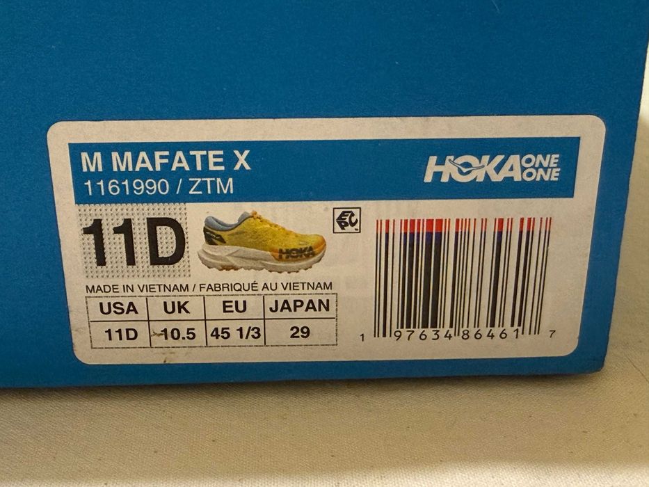 Продавам Hoka Mafate X Zest / Mountain Fog, размер 45 1/3 - много добро състояние