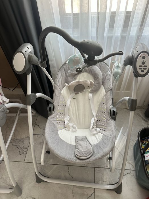 Cangaroo Бебешка люлка Swing Star сиво