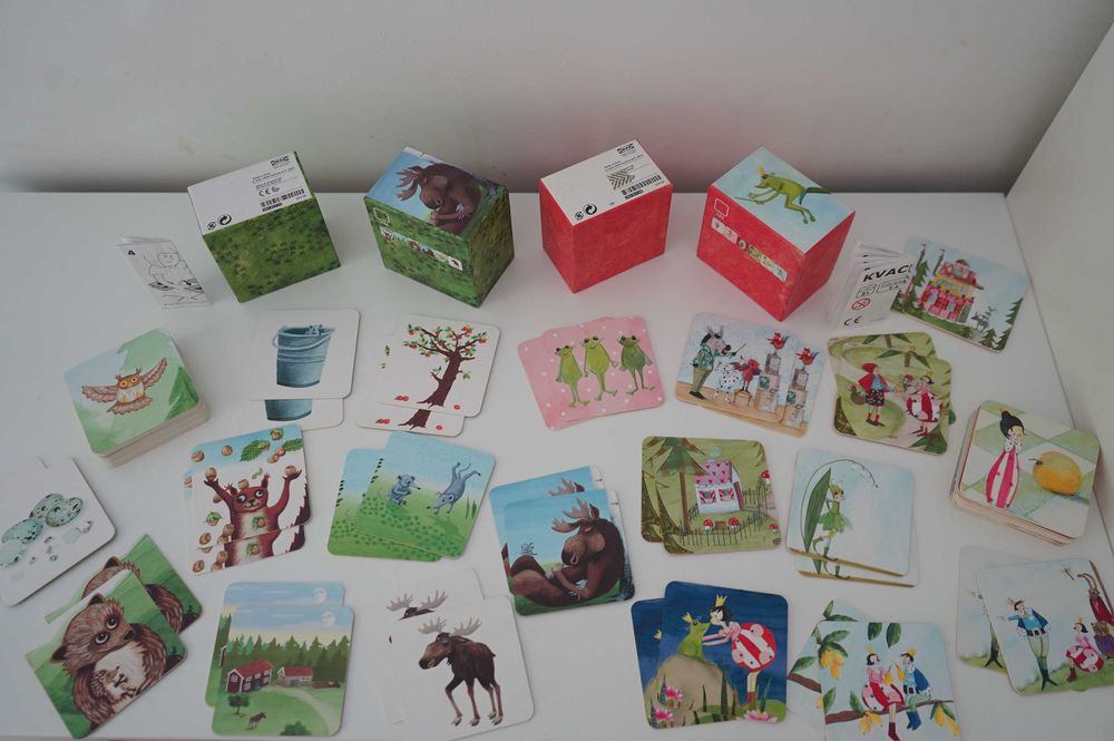 Дървена игра риболов HABA, Германия; мемори карти/сортиране Икеа 2 бр.