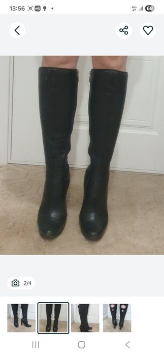 Сапоги осенние кожа