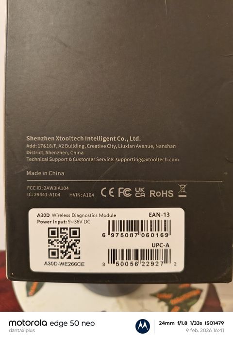 XTOOL A30D obd 2