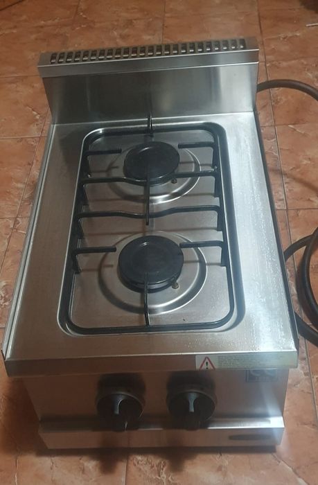 Aragaz profesional inox 2 ochiuri – pentru butelie – stare foarte bună