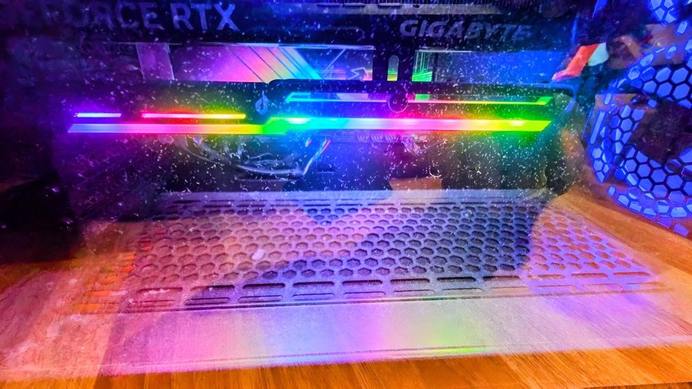 Стойка / Държач за видеокарта с ARGB