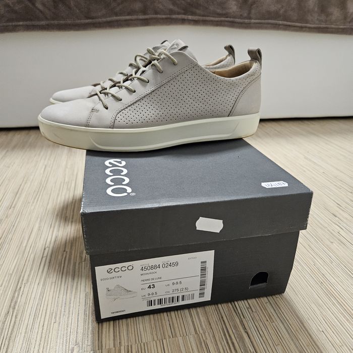 Pantofi sport piele Ecco 43 gri