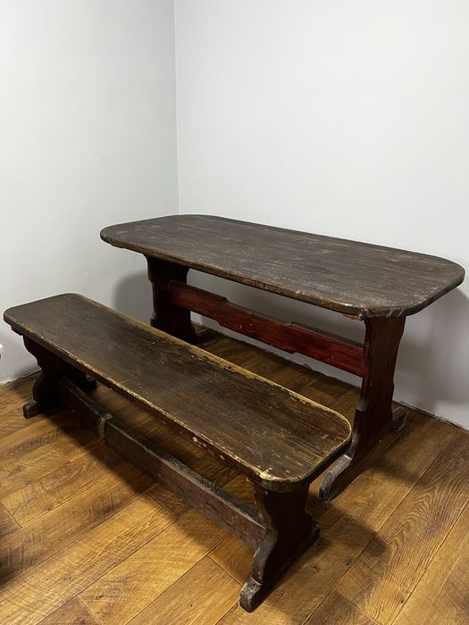 Продам деревянные стол и лавку