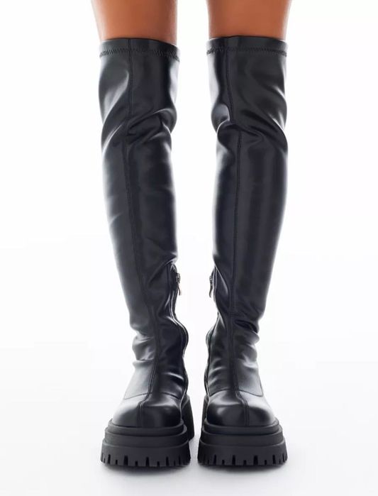 Ботфорты зимние на платформе