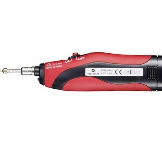 Комплект термописалка с фолио Toolcraft KBI6452, писалка с горещо фолио 4.5V/DC 1.5W, 0°C до 170°C, LED светлина