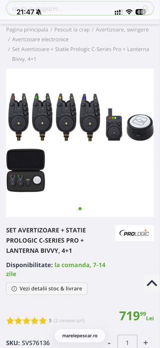 Avertizori senzori Prologic C Series Pro 4+1 garantie