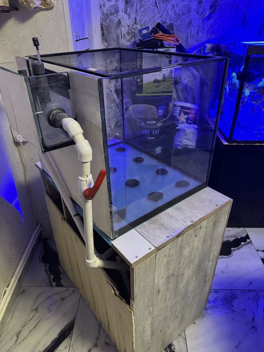Acvariu marin complet cu sump și dulap – sticlă Ultra Clear 10 mm