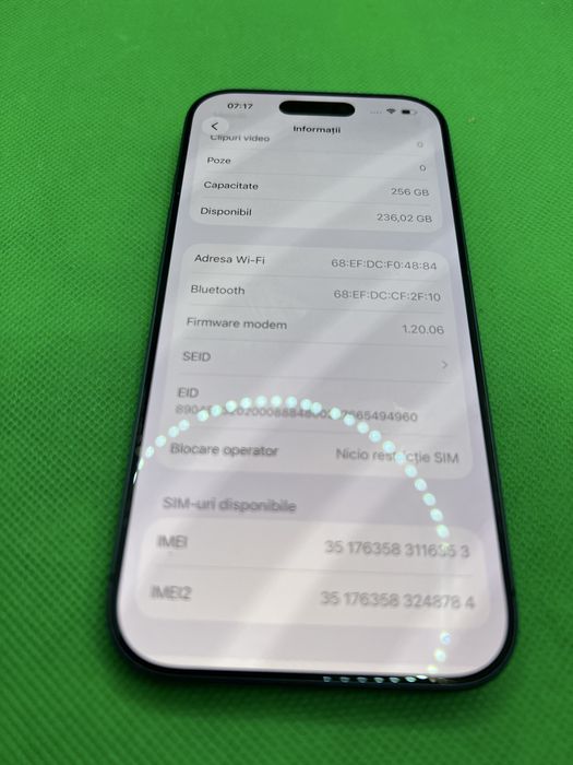 Iphone 17 pro 256gb 100% bat la cutie•Amanet Lazar Crangasi•60743