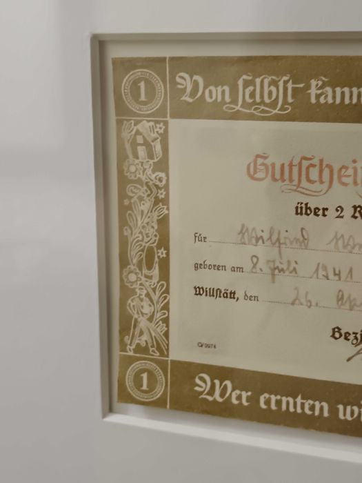 Немски спестовни ваучери за раждане на дете  – Трети райх. RARE