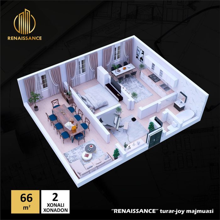 Продаются 1 и 2ком.коробка квартиры.Новый Узбекистан!