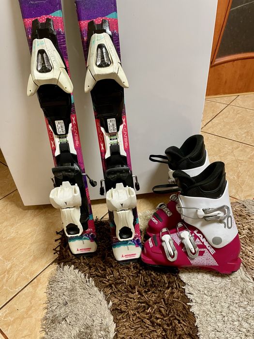 Schiuri copii 80 cm atomic cu clapari skiuri