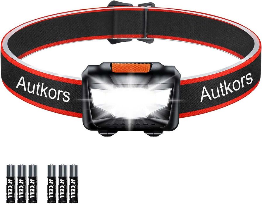 Светодиодно фенерче Autkors,Супер ярък фар за глава,удобен при бягане