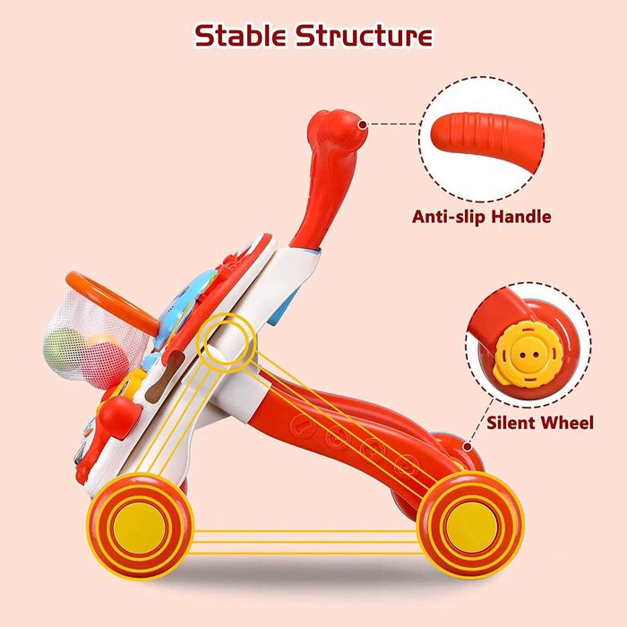 2в1 проходилка - детски уокър и масичка, интерактивна играчка - НОВИ
