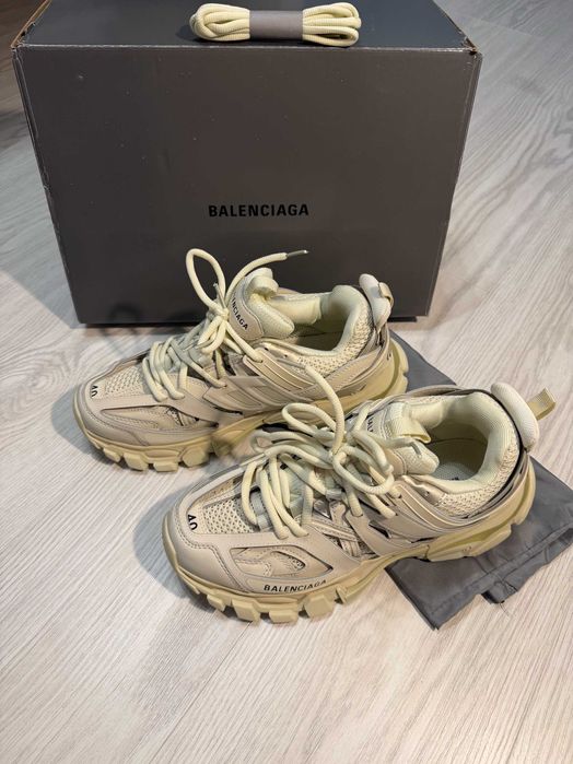 Adidasi Balenciaga Track Lace-Up Sneakers Premium Full Box Bej